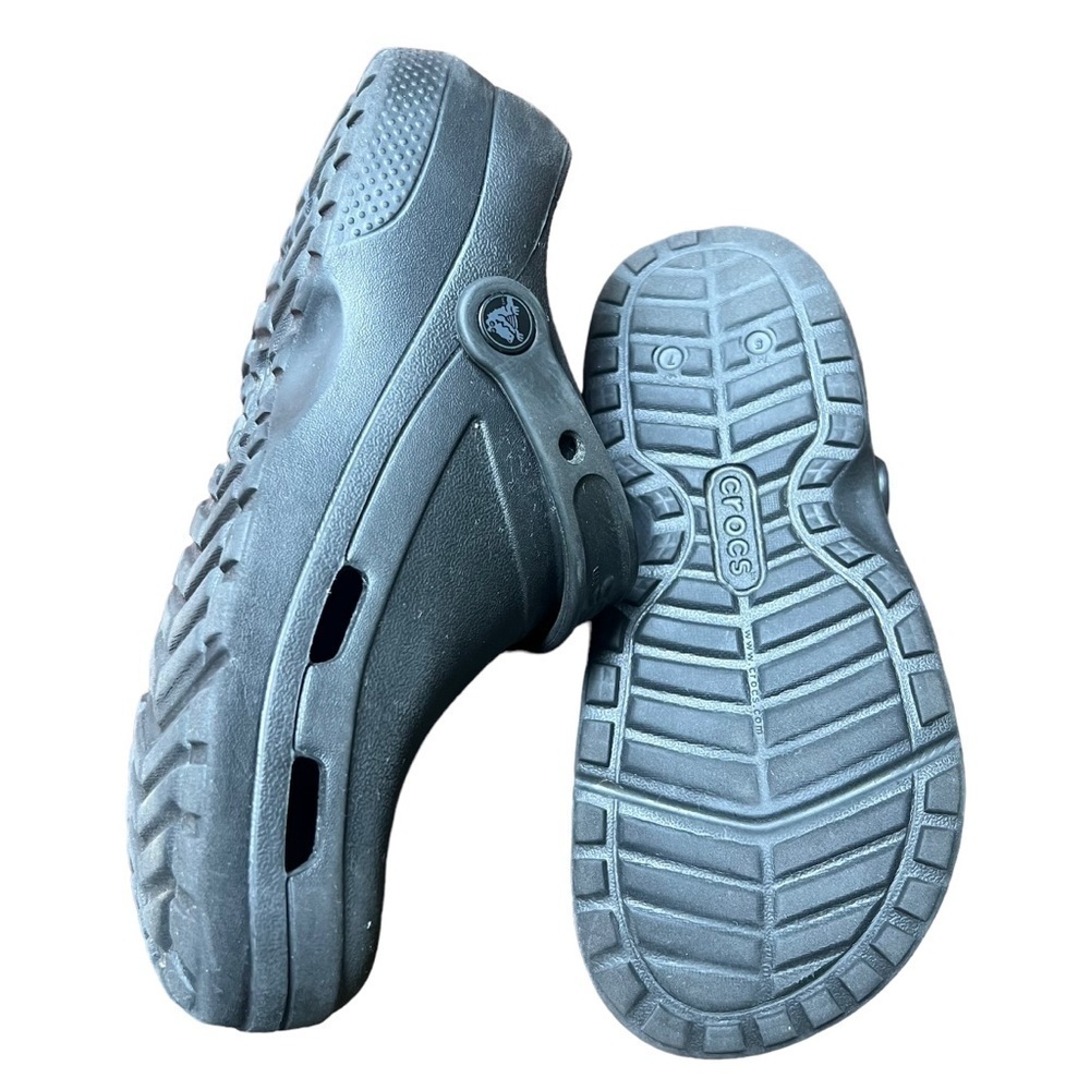 Crocs Unisex-Adult Bistro Clogs. Black. Size Women’s 7/ Men’s 5 - Picture 11 of 11
